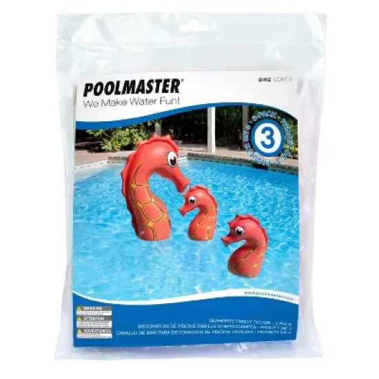 Poolmaster 3pk Floating Swimming Pool Backyard D&eacute;cor - Seahorse Family image {5}