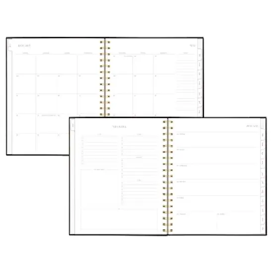 Sugar Paper Essentials 10.25"x8.813" 2026 Large Hardcover Black Badge Planner image {2}