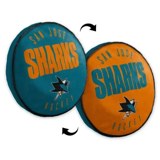 NHL San Jose Sharks 15" Title Cloud Pillow image {2}