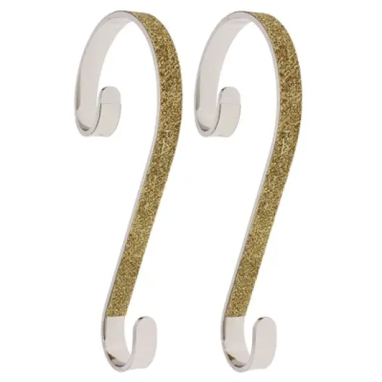 2ct Stocking Holder Gold Glitter - Stocking Scrolls image {2}
