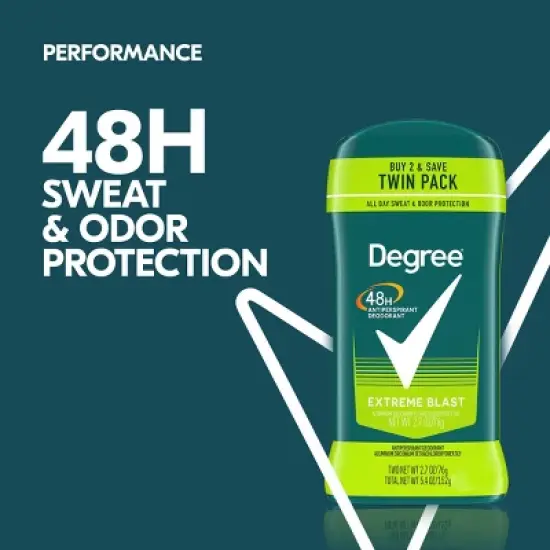Degree Men Extreme Blast 48-Hour Antiperspirant & Deodorant - 2.7oz/2ct image {4}