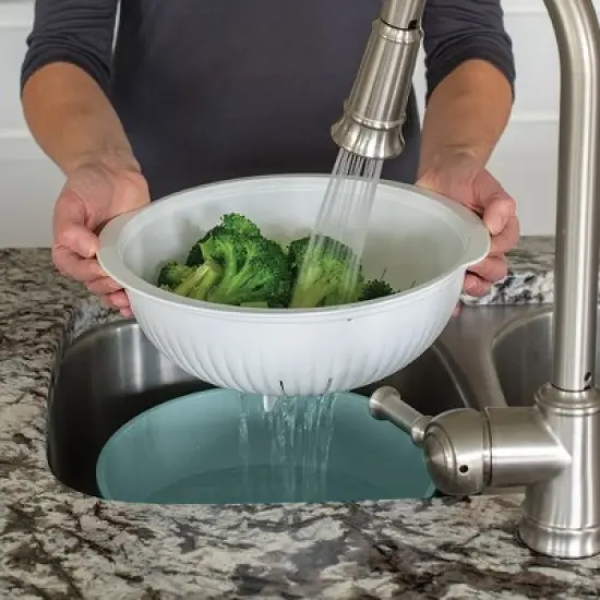 Nordic Ware 2-in-1 Colander and Bowl Set image {2}