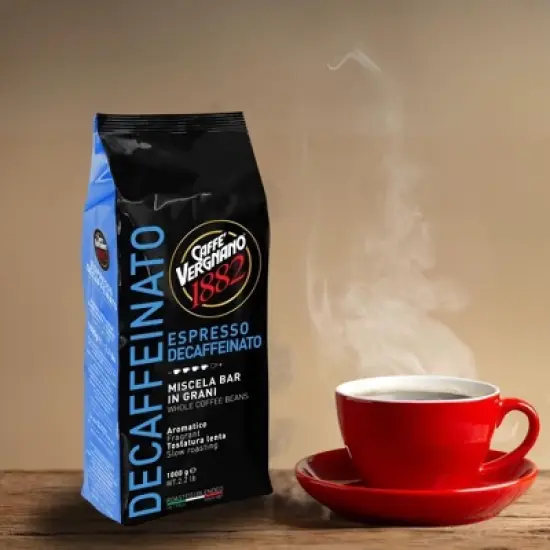 Caffe Vergnano Decaffeinated Espresso Whole Bean Coffee 2.2lb/1kg image {1}