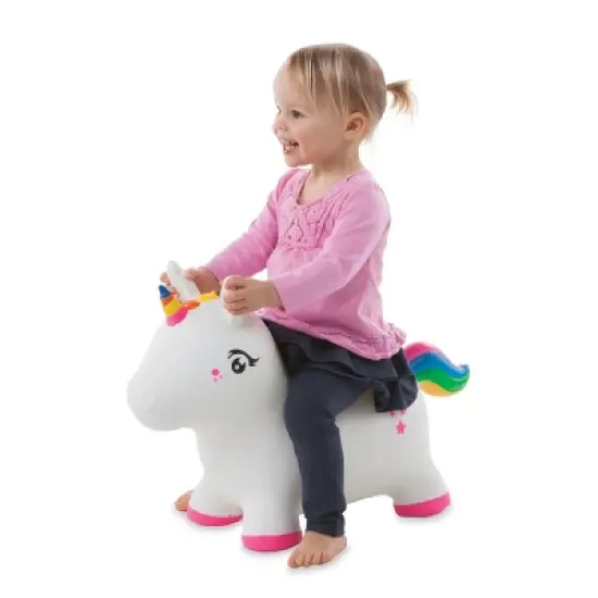 HearthSong Bouncy Inflatable Animal Jump-Along Ride-On Toy for Toddlers image {9}
