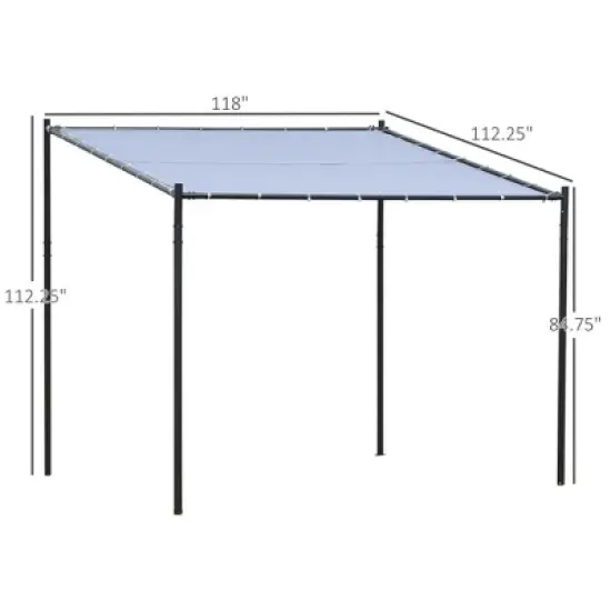 Resenkos Outdoor Garden Gazebo, Sunshade Gazebo Canopy,9' x 10' Outdoor Pergola with Canopy, Patio Sun Shade Shelter Grill Gazebo,Gray image {6}