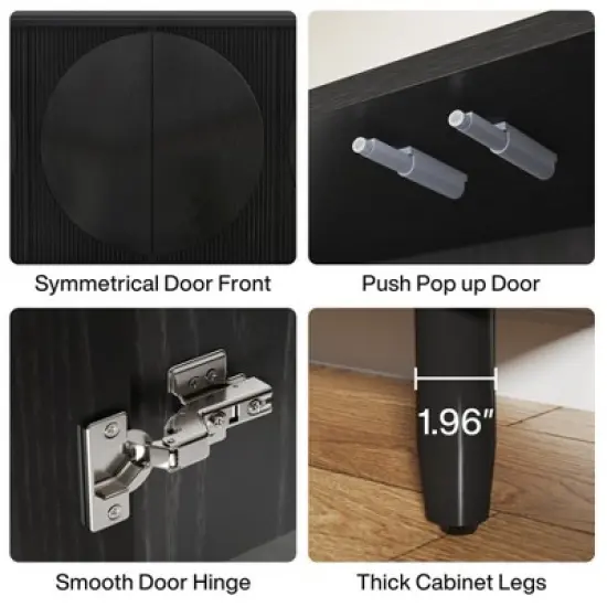 Tribesigns 59.4-Inch Buffet Cabinet Sideboard with Storage image {4}