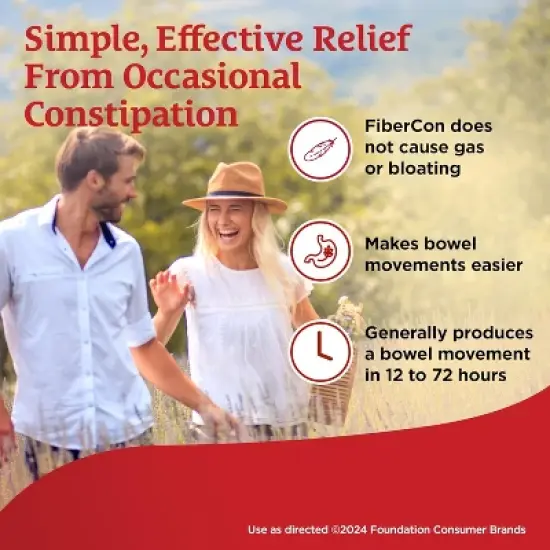 Fibercon - Fiber Therapy for Regularity Capsules, 140 Count image {1}