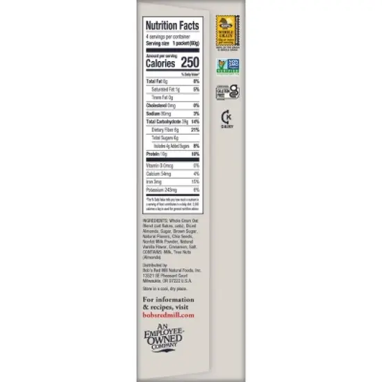 Bob's Red Mill Vanilla Almond Overnight Protein Oats - 8.47oz image {3}