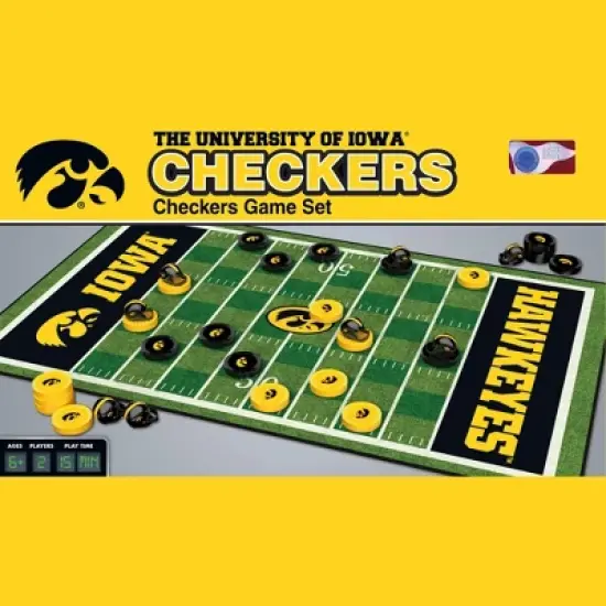 MasterPieces Officially licensed NCAA Iowa Hawkeyes Checkers Board Game for Families and Kids ages 6 and Up image {1}