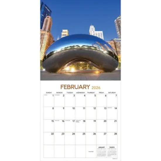 TF Publishing 13.5"x14.5" 2026 Chicago Wall Calendar image {5}