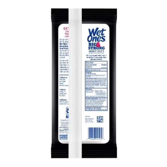 Wet Ones Big & Strong Hand Wipes - 28ct image {1}