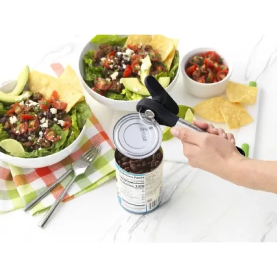 GoodCook Ready Safety Can Opener: Manual Stainless Steel & Plastic, Black, Freestanding, 7.12" Length, 2.95" Height image {3}