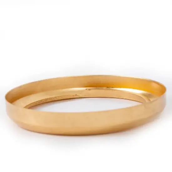 Aladdin Blade Style Burner Collar for Oil Lamps, Glue-On, N122B Brass Finish image {3}