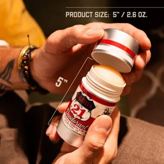 18.21 Man Made Octane Aluminium-Free Men's Natural Deodorant, Sweet Tobacco image {4}