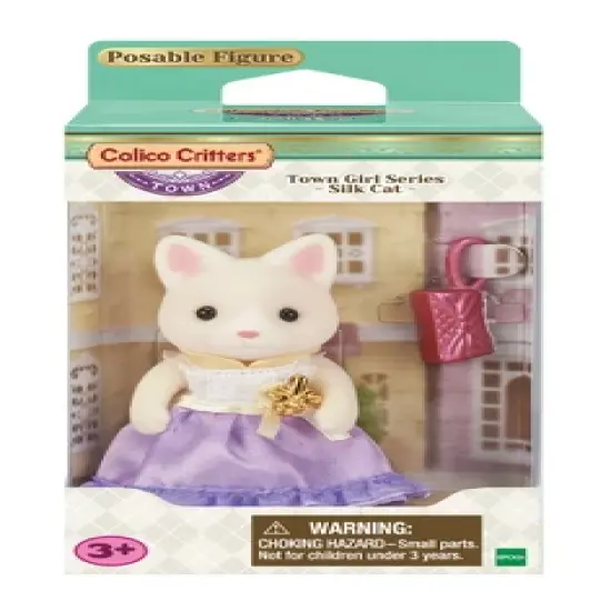 Calico Critters Town Series Silk Cat, Collectible Doll Figure with Fashion Accessories image {2}