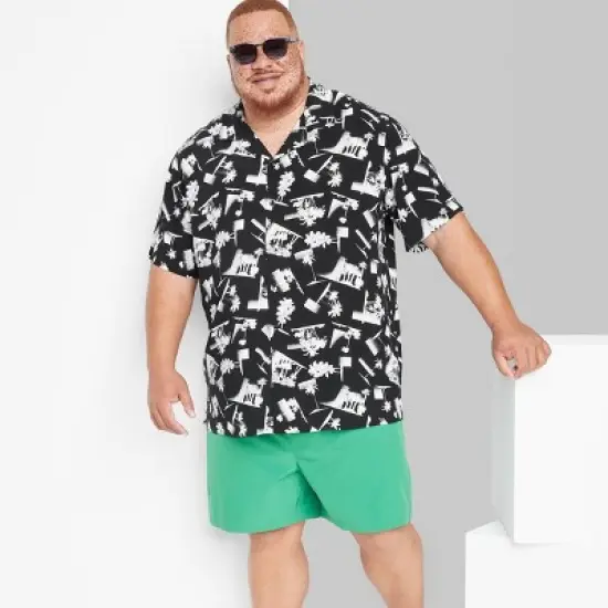 Men's Short Sleeve Button-Down Shirt - Original Use&trade; Black/White image {3}