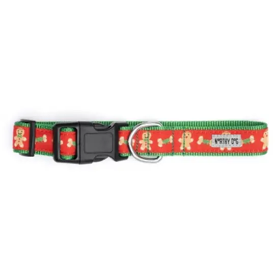The Worthy Dog Gingerbread Bones Adjustable Dog Collar image {2}