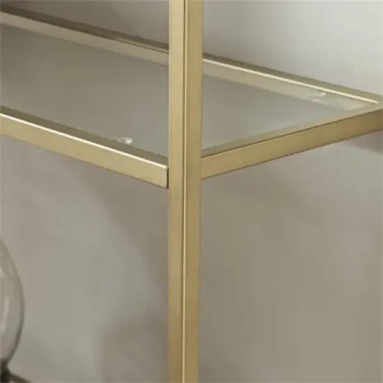 Metal Glass Bookcase in Antique Gold - Pemberly Row image {8}