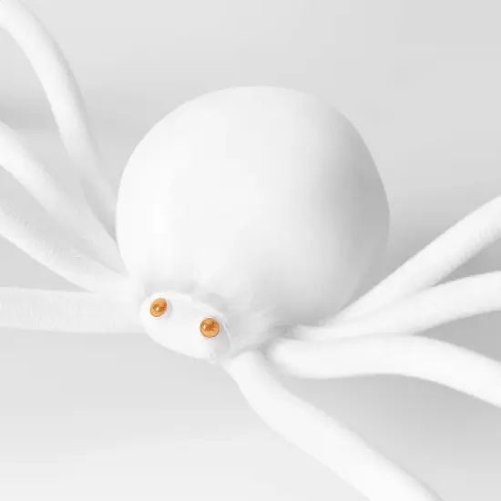 50" Halloween Plush Glows Under Black Light Spider White - Hyde and EEK! Boutique&trade;: Indoor Decor, Polyester, No Battery Required image {2}