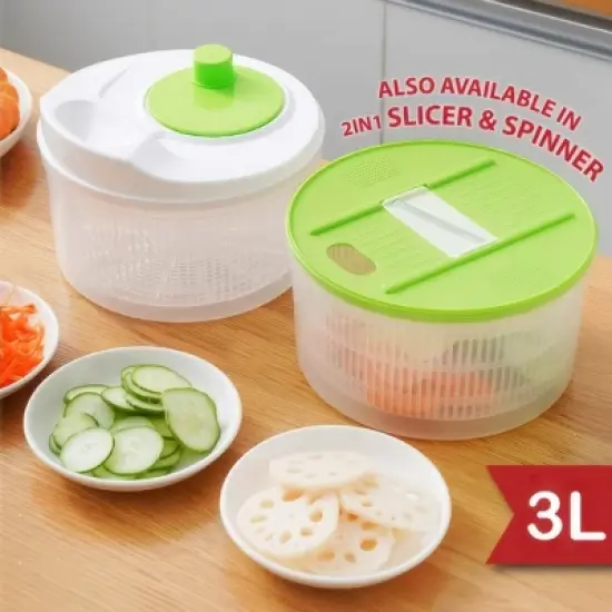 Fortune Candy 3L Multifunctional Vegetable Spinner and Grater, Compact Salad Strainer Bowl for Quick Prep, Easy to Clean, Lightweight Kitchen Gadget image {1}