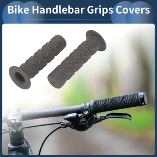 Unique Bargains Bike Handlebar Grips Covers 4.72" Gray 1 Pair image {1}