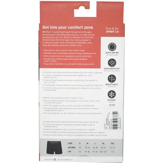 ExOfficio Give-N-Go 2.0 Sport Mesh 3" Boxer Briefs - Steel Onyx/Black image {2}