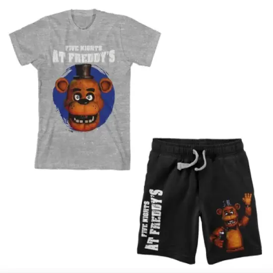 Five Nights At Freddy's Freddy Fazbear Boy's Short Sleeve Shirt & Lounge Shorts Combo Set image {5}