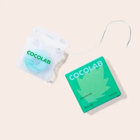 Cocolab Cocofloss Refillable Woven Expanding Dental Floss - Delightful Mint - 33yd image {1}