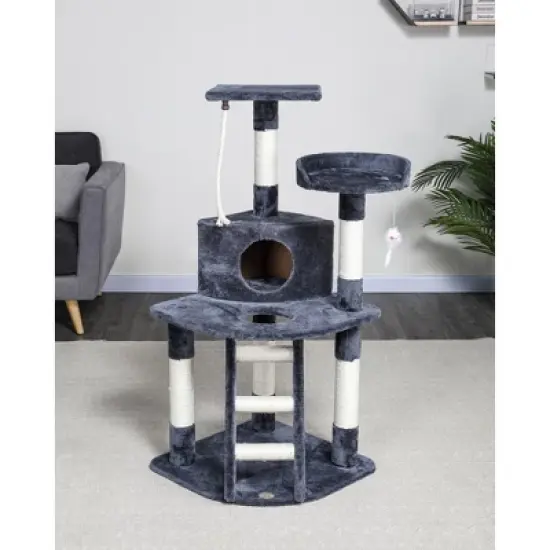 Go Pet Club 48" Classic Cat Tree Condo with Sisal Covered Posts F08 image {3}