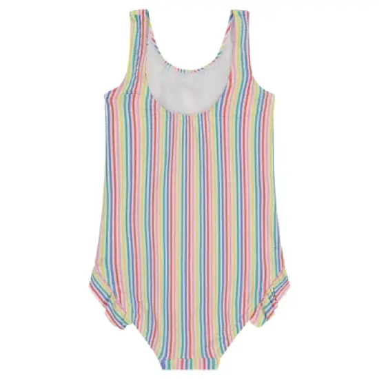 Andy & Evan Toddler Ruffle Swimsuit White, Size 2T image {2}