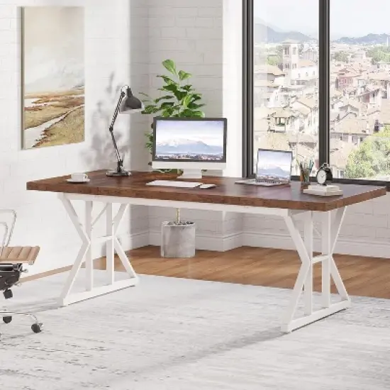 Tribesigns 70.8-Inch Executive Desk image {3}