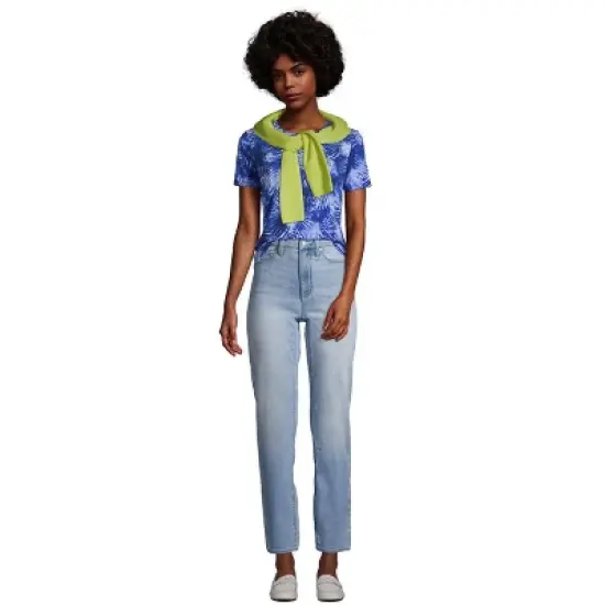 Lands' End Women's Tall Relaxed Supima Cotton Short Sleeve Crewneck T-Shirt image {3}