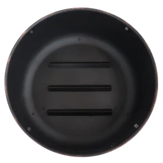 Sunnydaze Heavy-Duty Steel Cauldron Fire Pit with Spark Screen and PVC Protective Cover - 28.5-Inch Round - Brushed Bronze image {6}