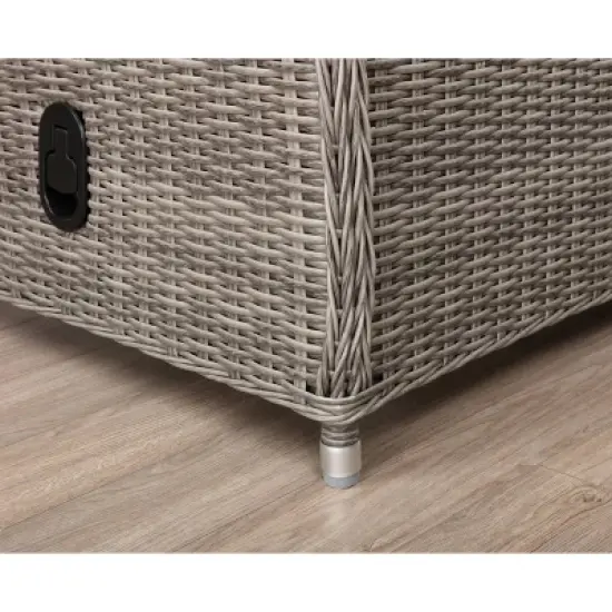 Monaco Outdoor 2 Seat Reclining Bench - Gray - Alaterre Furniture image {7}