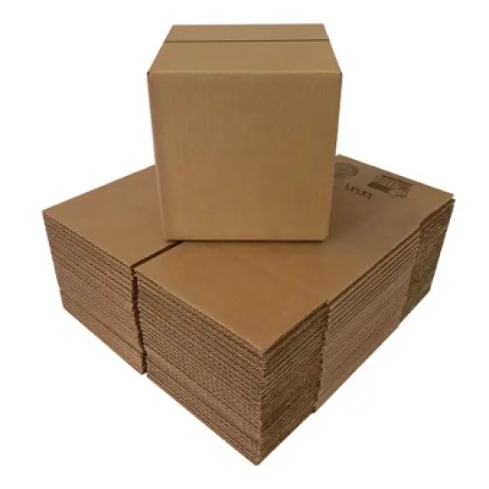 UOFFICE Pack of 50 Corrugated Boxes 5" x 5" x 5" Cube Shipping Boxes image {4}