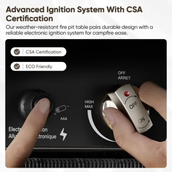 Buenhomino 5pcs Wicker Patio seating Furniture Fire Pit Set with Swivel Chairs for Garden Porch Backyard image {5}