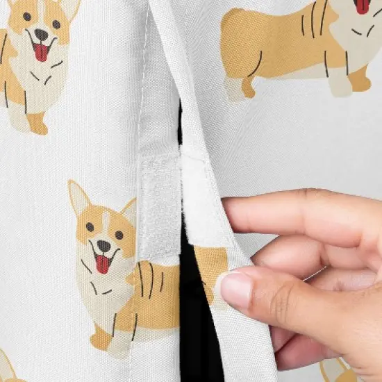 Sweet Jojo Designs Boy, Girl, Unisex/Gender Neutral Dog Crate Kennel Cover 36in. Corgi Cartoon Puppy Orange and White image {2}