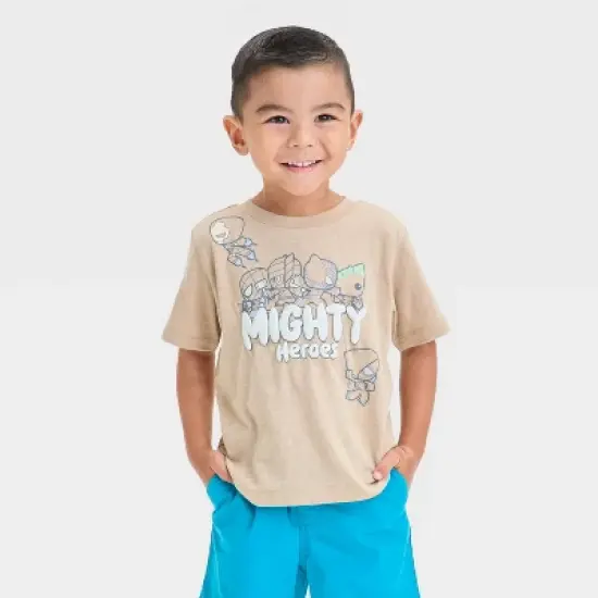 Toddler Boys' Mighty Heroes Short Sleeve Graphic T-Shirt - Beige image {4}