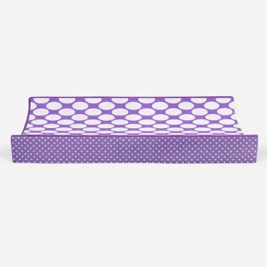 Bacati - MixNMatch Purple Large Dots Changing Pad Cover image {4}