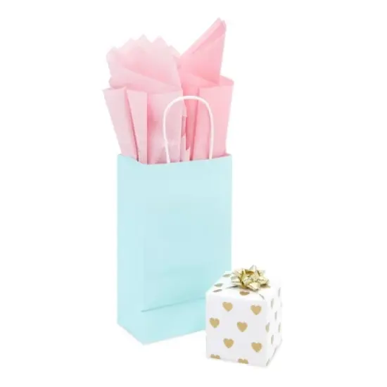 Sparkle and Bash 60 Sheets Pink Wrapping Tissue Paper Bulk for Gift Bags, 3 Decorative Colors image {2}