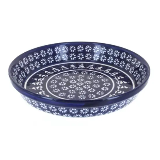 Blue Rose Polish Pottery 879 Zaklady Pie Plate image {21}