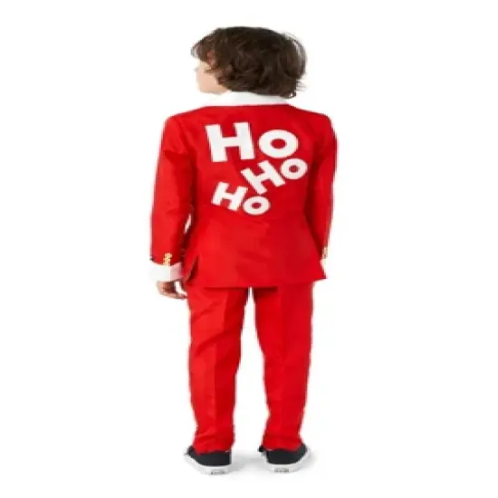 Suitmeister Boys Christmas Suit - Santa Faux Fur - Red image {1}
