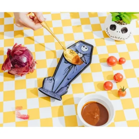 Silver Buffalo Disney The Nightmare Before Christmas Jack Coffin Sculpted Ceramic Spoon Rest image {7}
