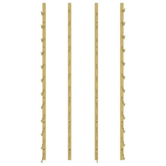 vidaXL Elegant Gold Iron Wine Rack - Wall-Mounted Bottle Holder for 24 Bottles - 8.9" W x 45.7" H with Mounting Materials Included image {3}