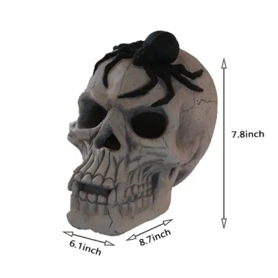 YOOCOZZ Outdoor Halloween Decoration Demon Skull with A large spider on the head image {5}