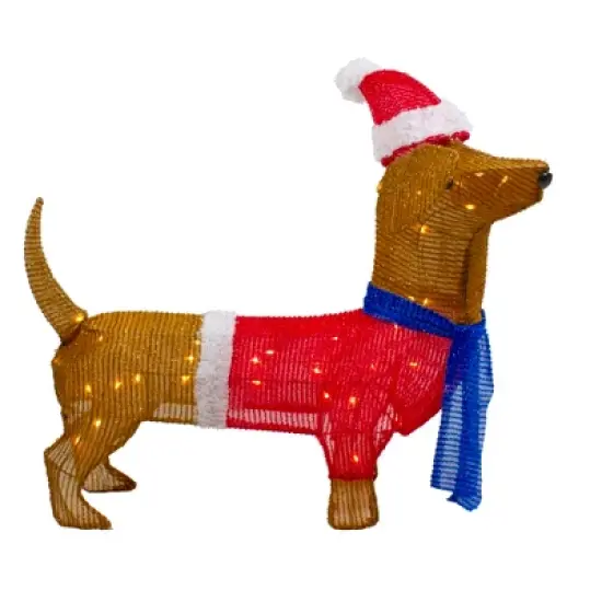 Northlight 26" LED Lighted Dachshund Dog Outdoor Christmas Decoration image {3}