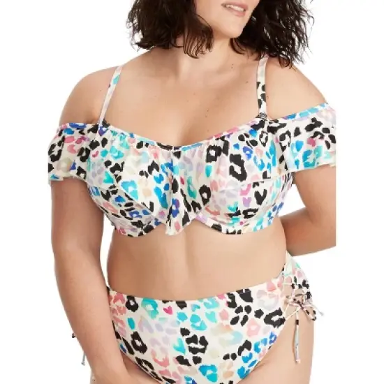 Elomi Women's Plus Size Party Bay Ruffle Underwire Bikini Top - ES801406 image {2}