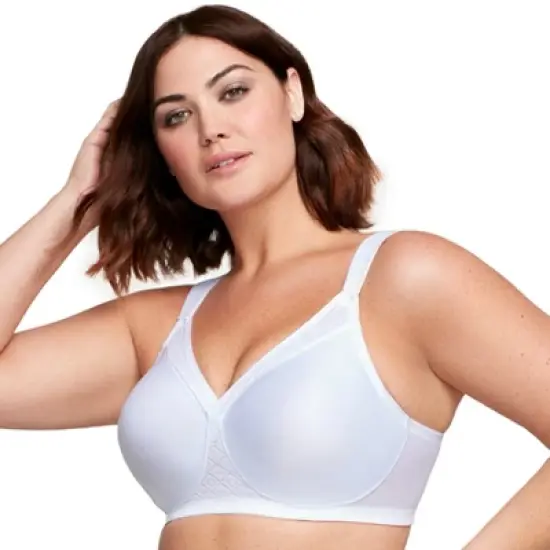Glamorise Womens MagicLift Seamless T-Shirt Wirefree Bra 1080 White image {2}