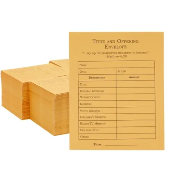 Best Paper Greetings 500-Pack Church Tithe Offering Envelopes for Religious Occasions (5.5 x 4.5 Inches) image {5}