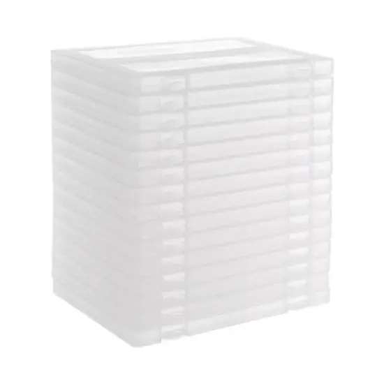 YIYIBYUS 15Pcs File Storage Box, Portable Plastic Document Organizer Box for Office School Supplies image {6}